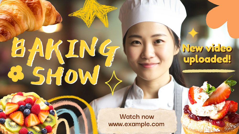 Baking show blog banner template