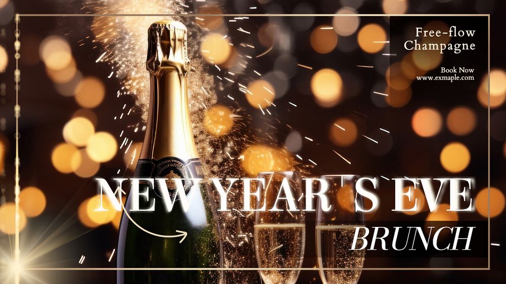 NYE brunch blog banner template