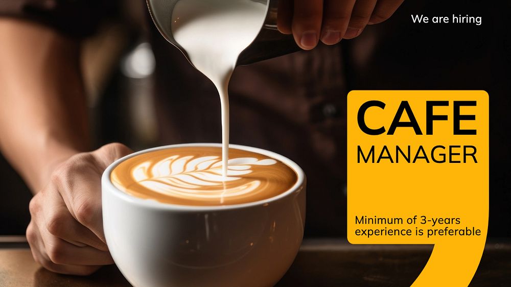 Cafe manager job blog banner template