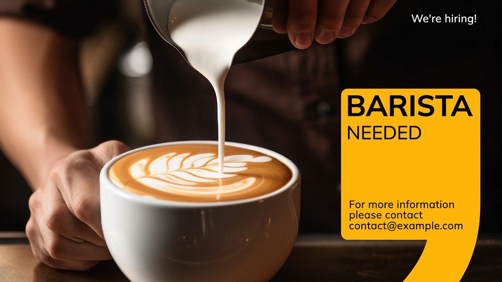 Barista needed blog banner template