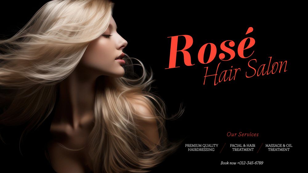 Hair salon blog banner template