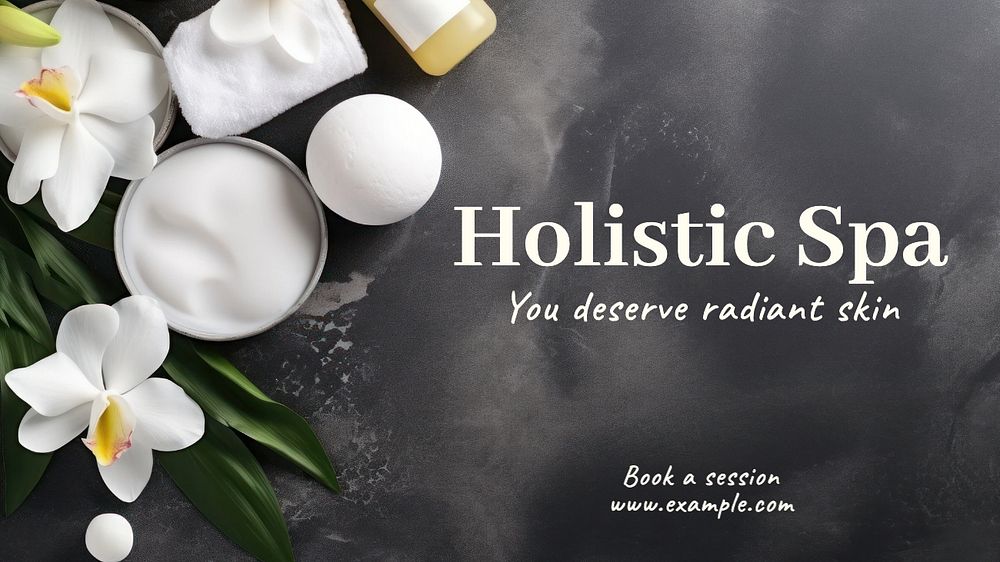 Holistic spa blog banner template