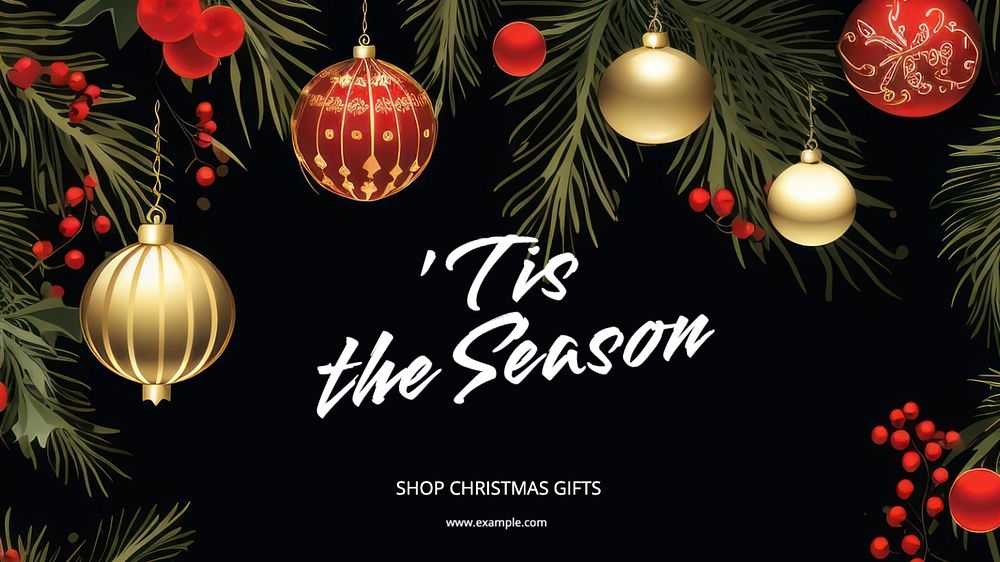 Tis the season blog banner template