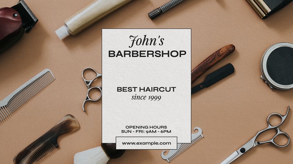 Barber shop blog banner template