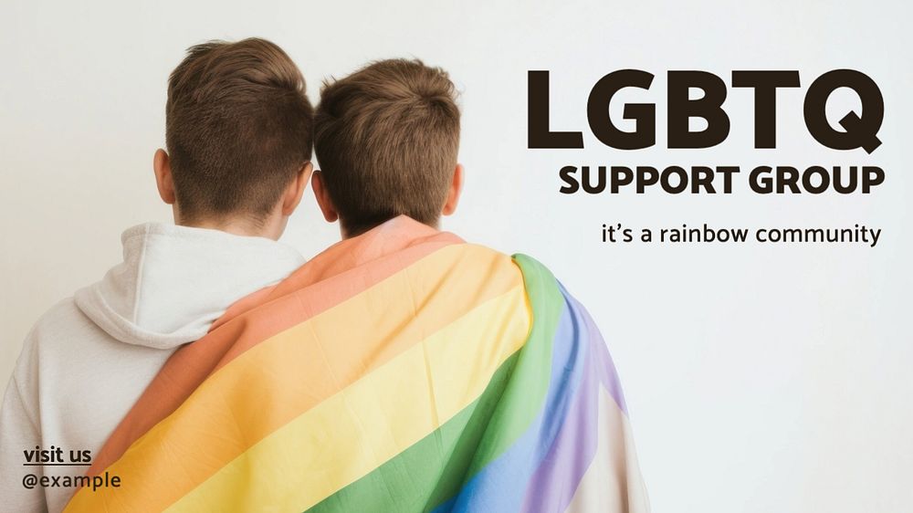 LGBTQ support group blog banner template