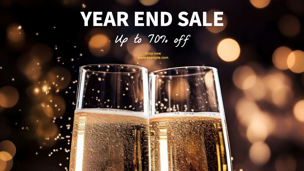 Year end sale blog banner template