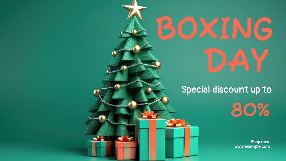 Boxing day sale blog banner template