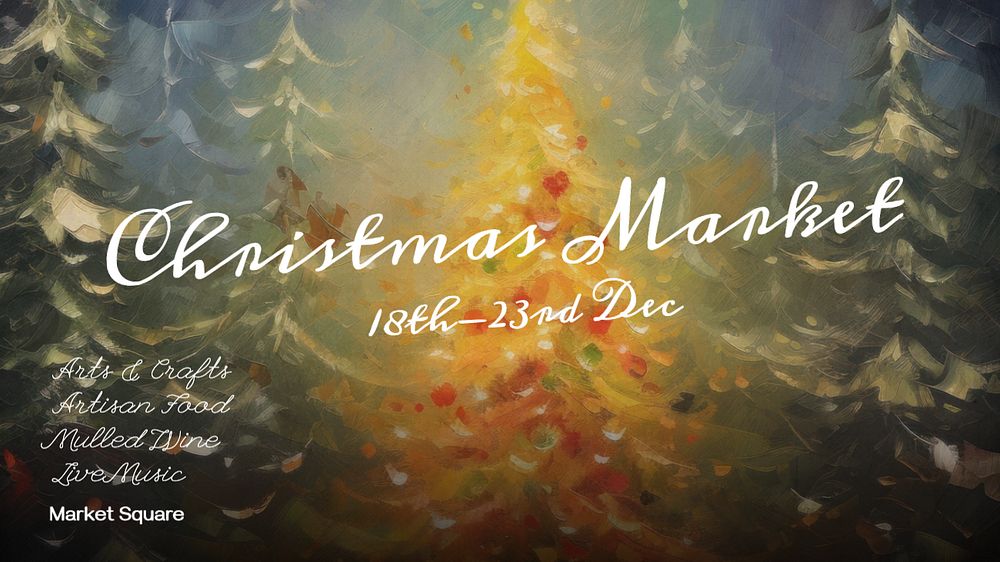 Christmas market  blog banner template