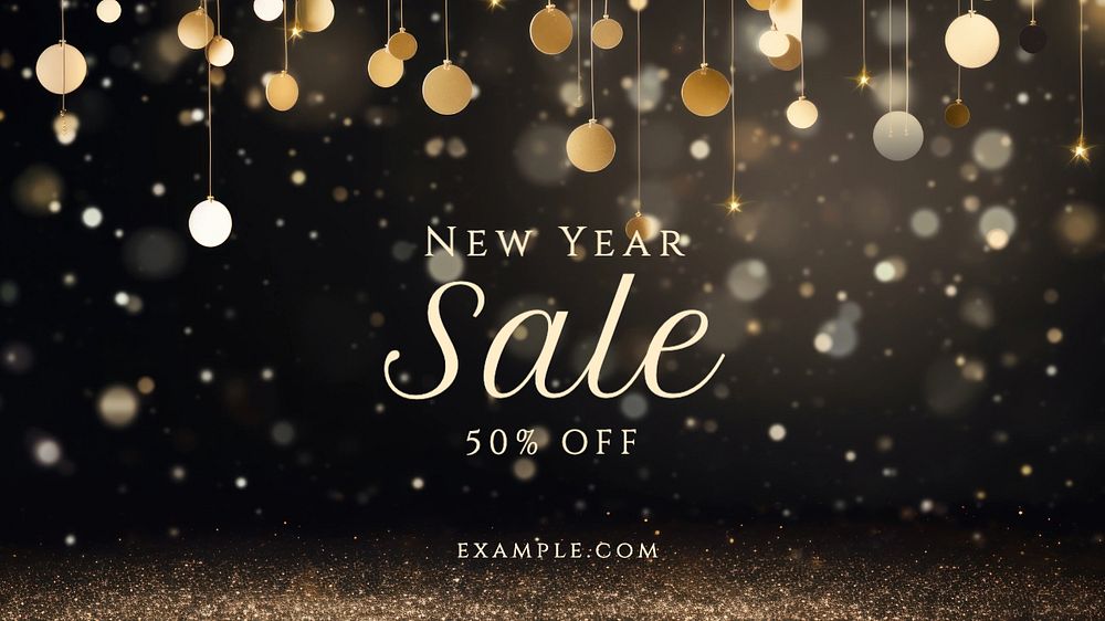 New year sale  blog banner template