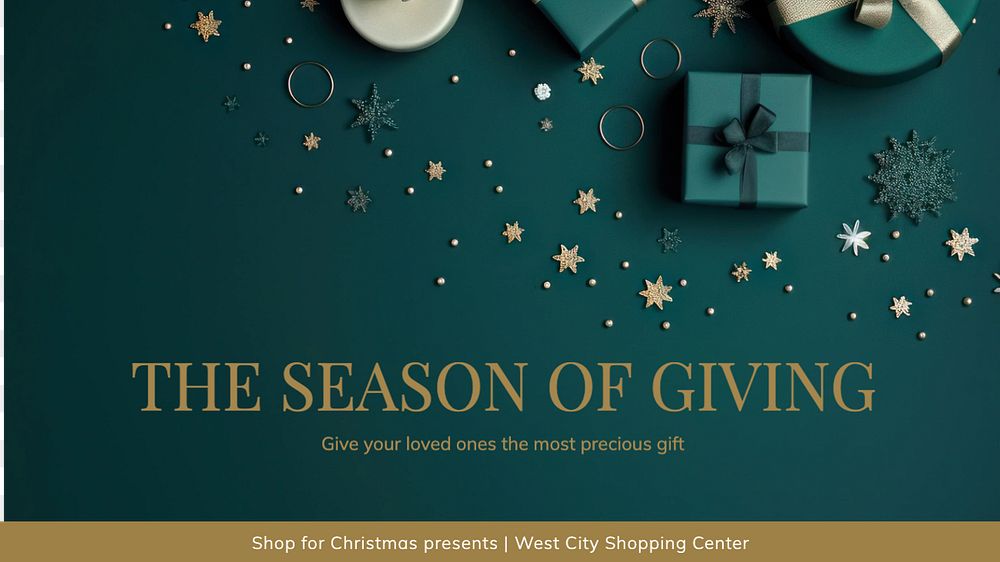 Season of giving  blog banner template