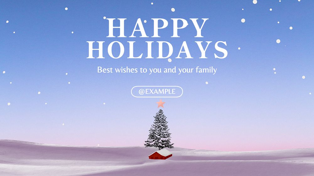 Happy holidays  blog banner template