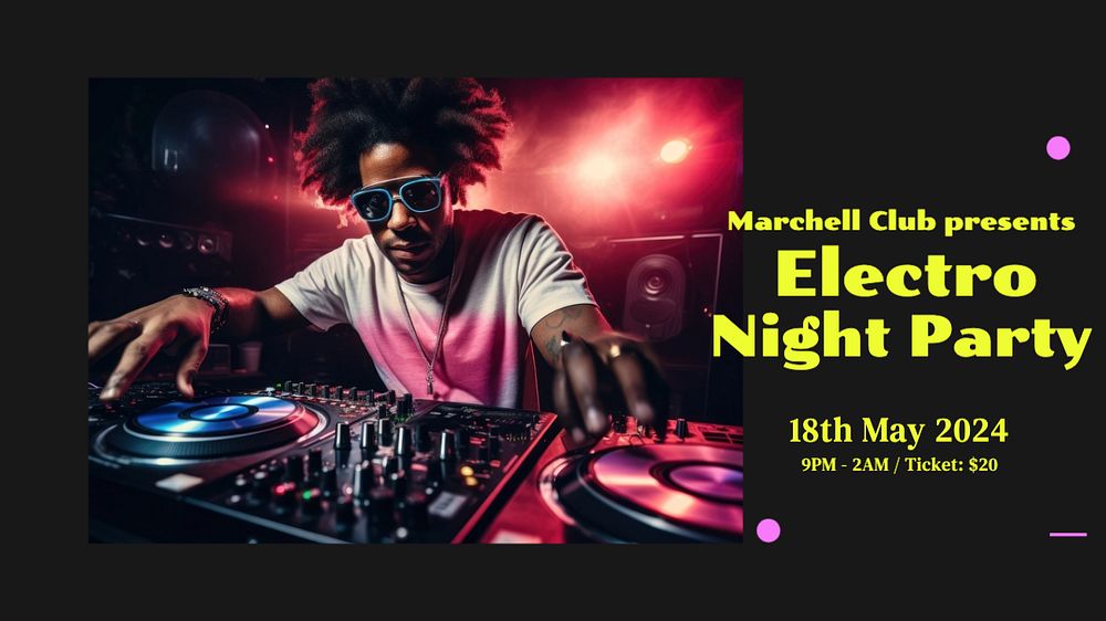 Electro night party  blog banner template