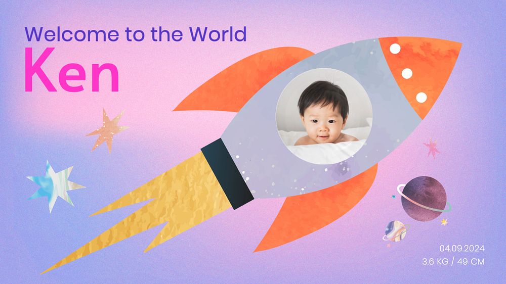 Newborn baby  blog banner template