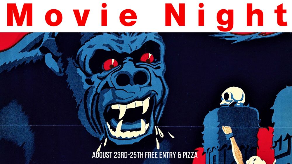 Movie night  blog banner template