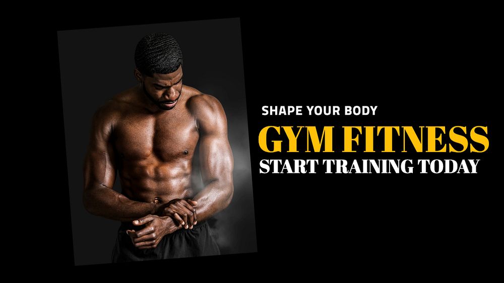 Gym fitness  blog banner template