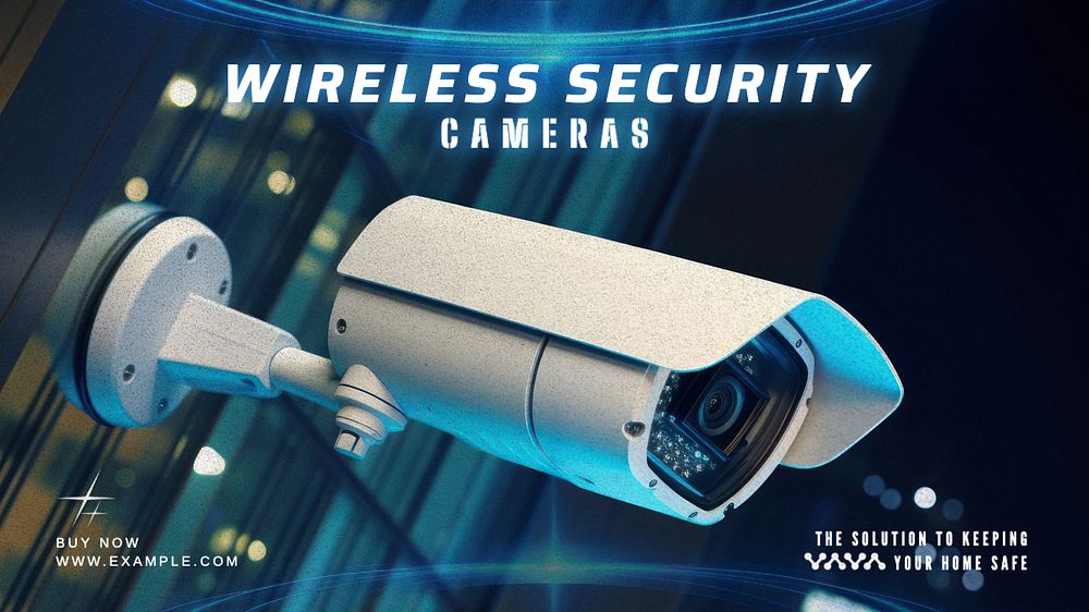 Security cameras  blog banner template