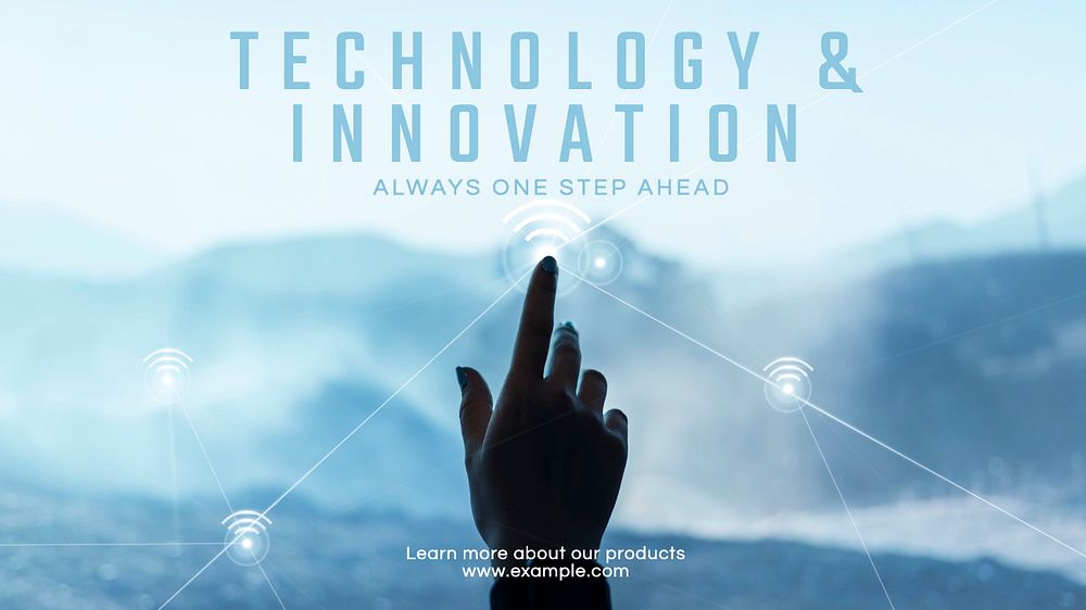 Technology & innovation  blog banner template