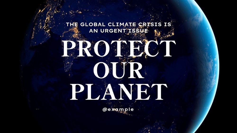 Protect our planet  blog banner template