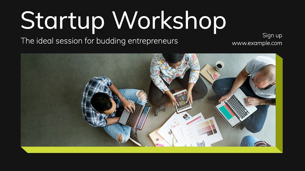 Startup workshop  blog banner template