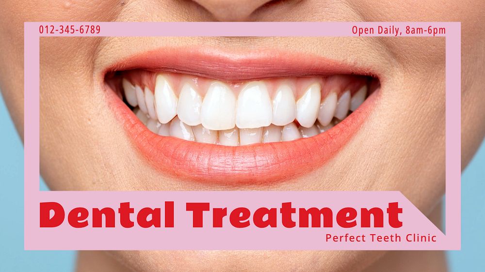 Dental treatment  blog banner template