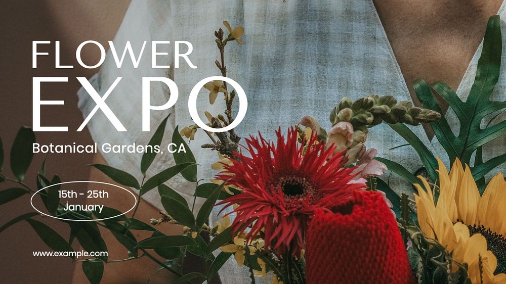 Flower expo  blog banner template