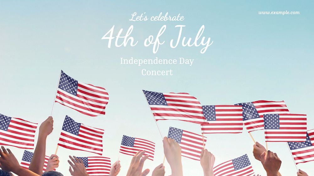 4th of July  blog banner template