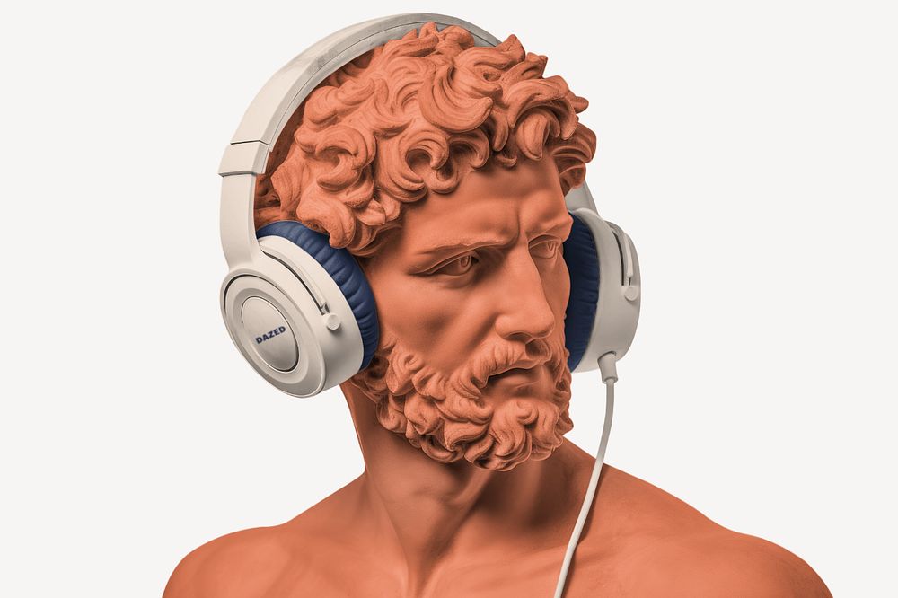 Headphones editable mockup