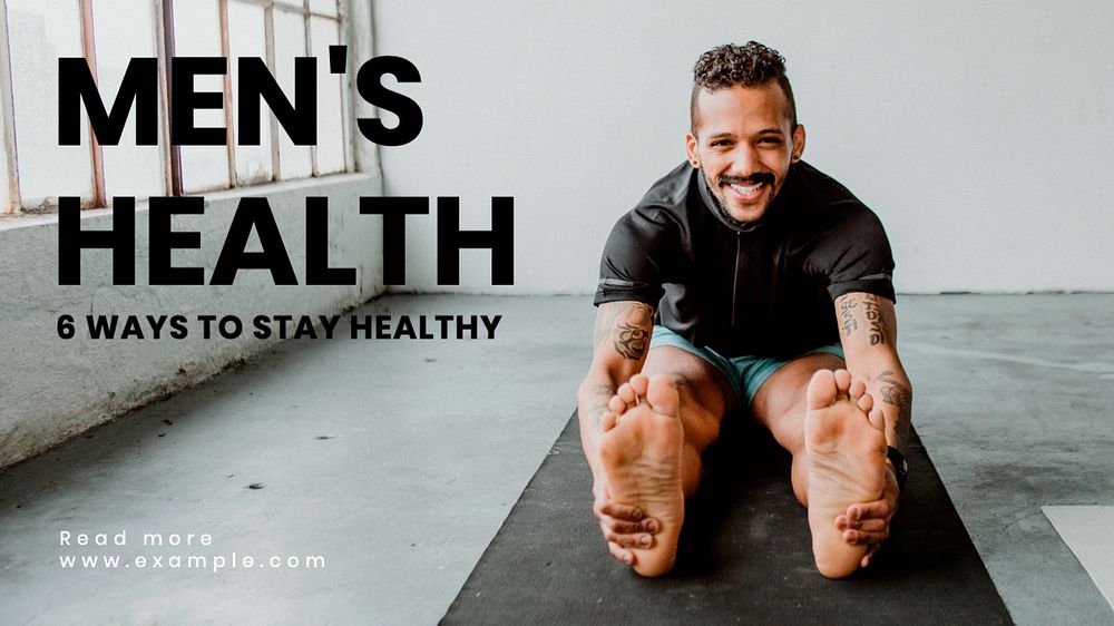 Men's health  blog banner template