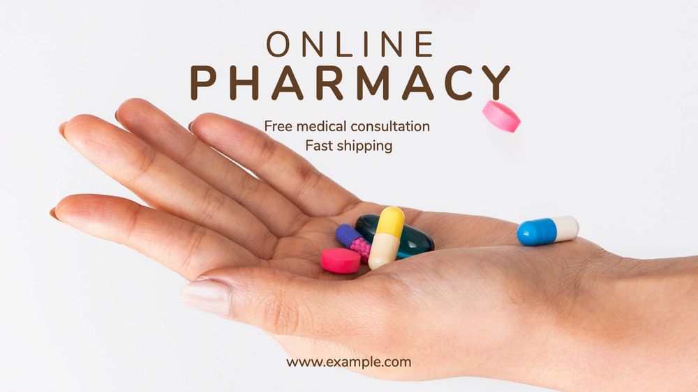 Online pharmacy  blog banner template