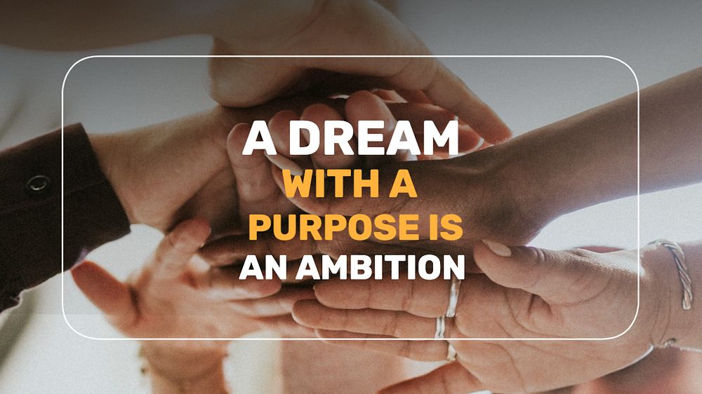 Dream purpose ambition  blog banner template