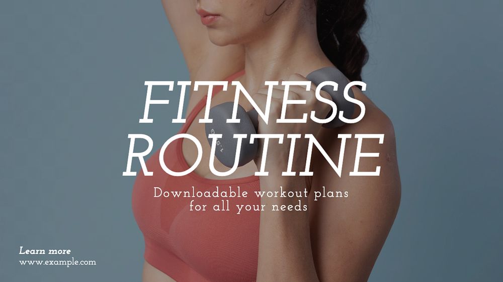 Fitness routine guides  blog banner template