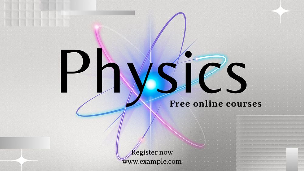 Physics class blog banner template