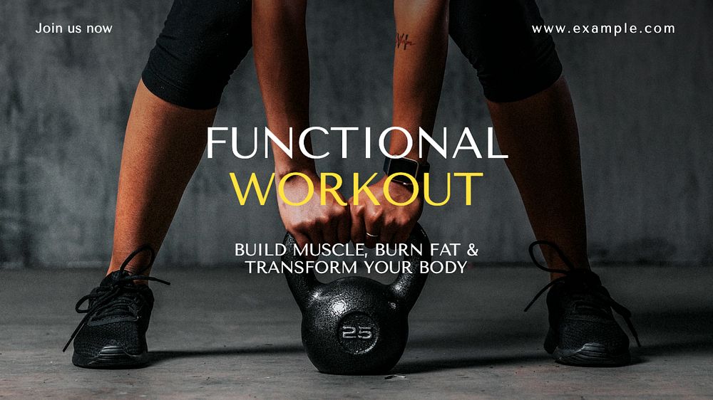 Functional workout  blog banner template