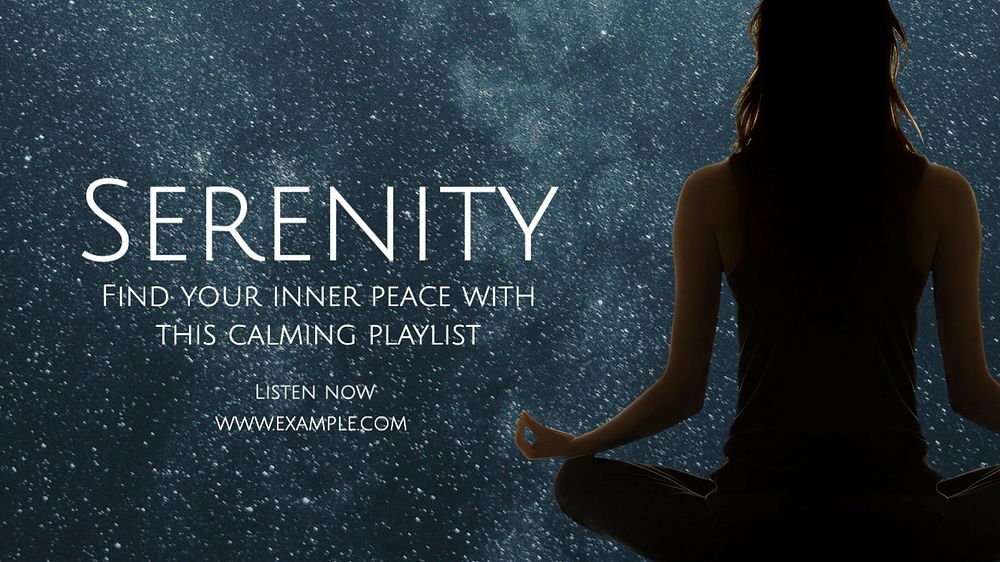 Inner peace music blog banner template