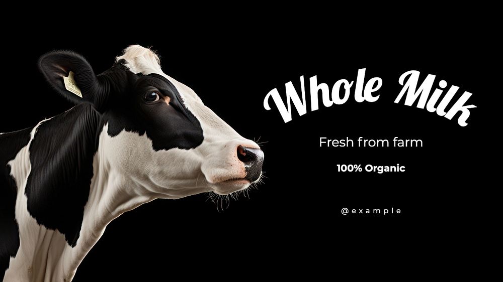 Whole milk  blog banner template