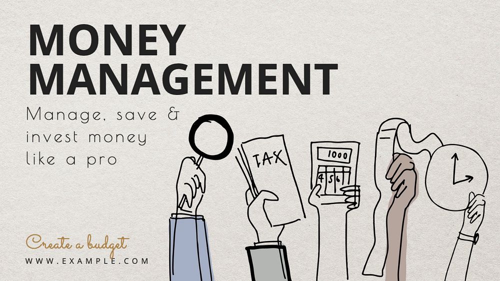 Money management blog banner template