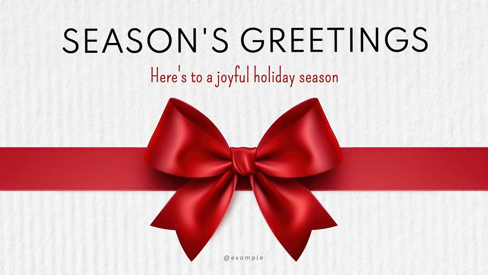 Season's greetings blog banner template