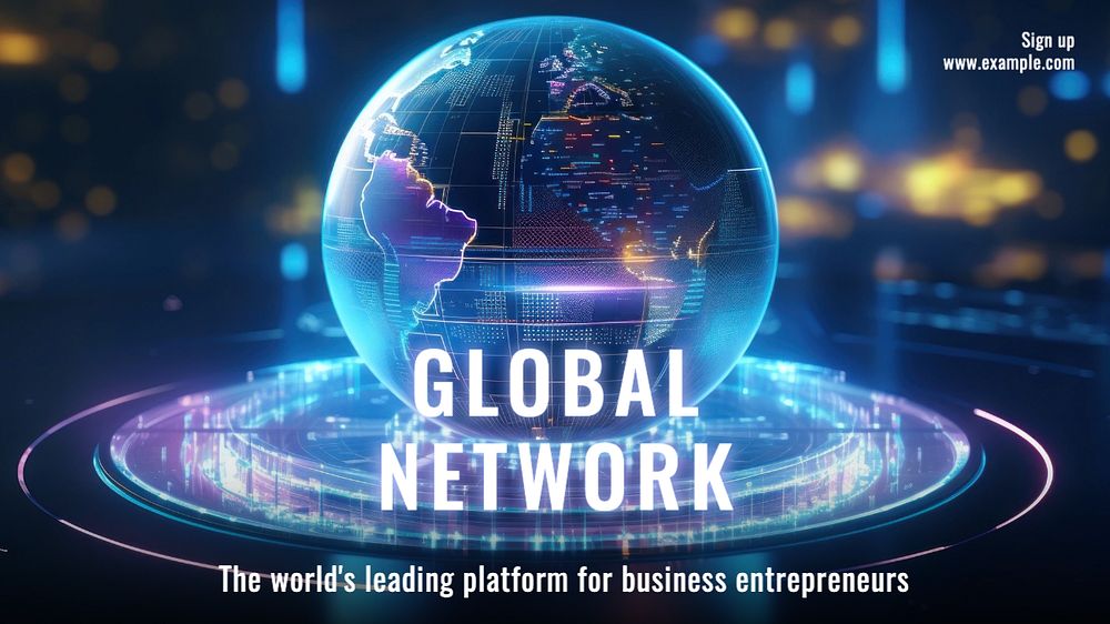 Global network blog banner template