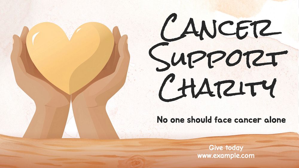 Cancer support charity blog banner template