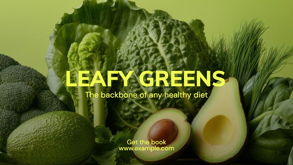 Green vegetables blog banner template