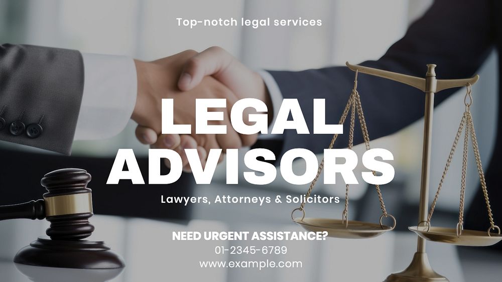 Legal advisors blog banner template