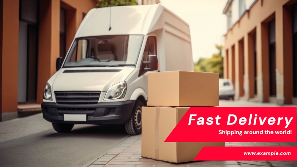 Fast delivery blog banner template