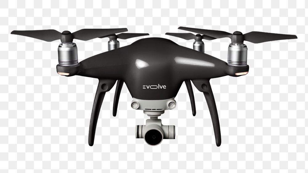 Surveillance drone editable mockup element