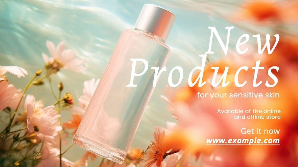 New products blog banner template