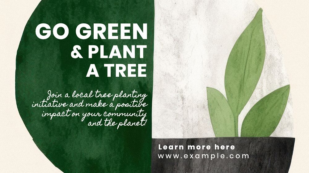 Plant a tree blog banner template