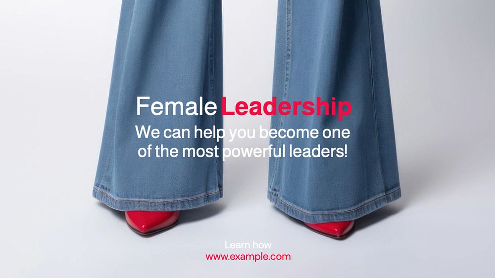 Female leadership blog banner template