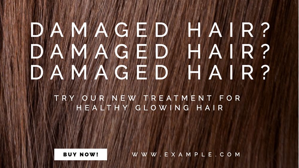 Damaged hair blog banner template