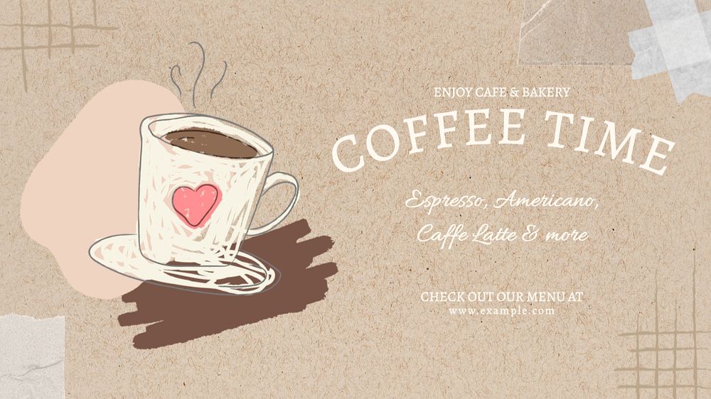 Coffee time blog banner template