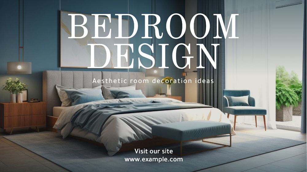 Bedroom design blog banner template