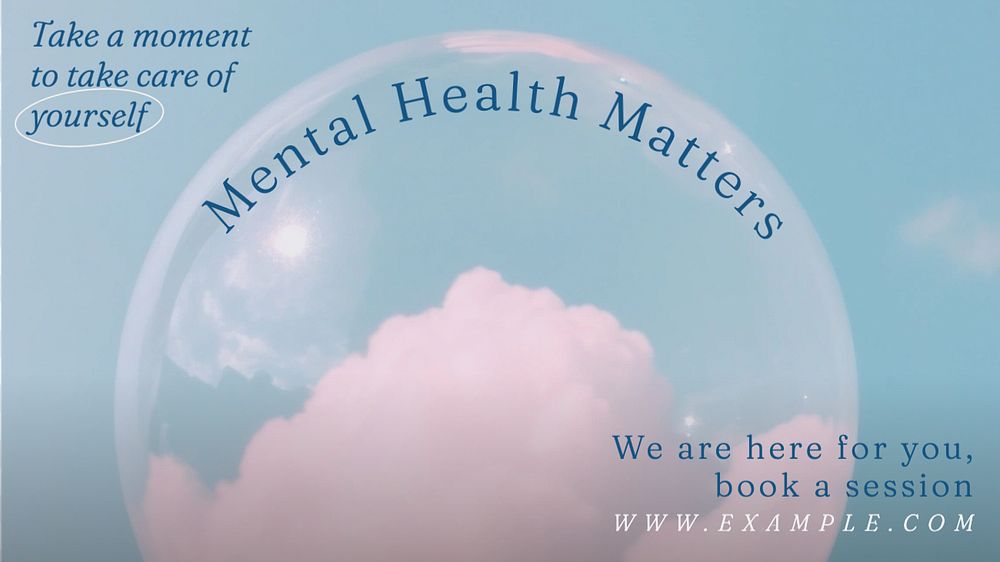 Mental health blog banner template